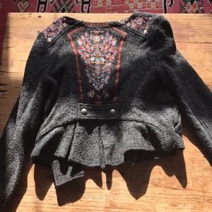 Free People Cropped Peacoat